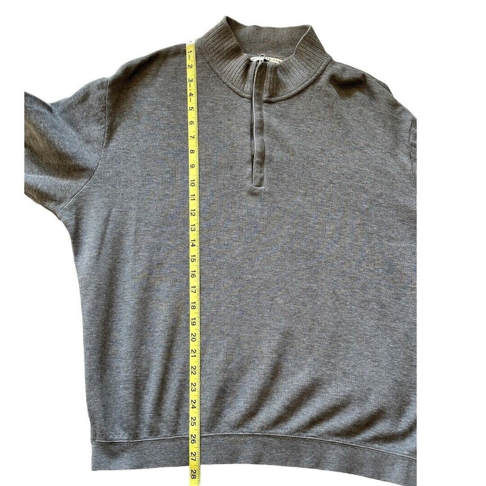 Cutter & Buck Sweater Men’s Size Large Gray 1/4 Zip Pullover 100% Cotton - Picture 10 of 11